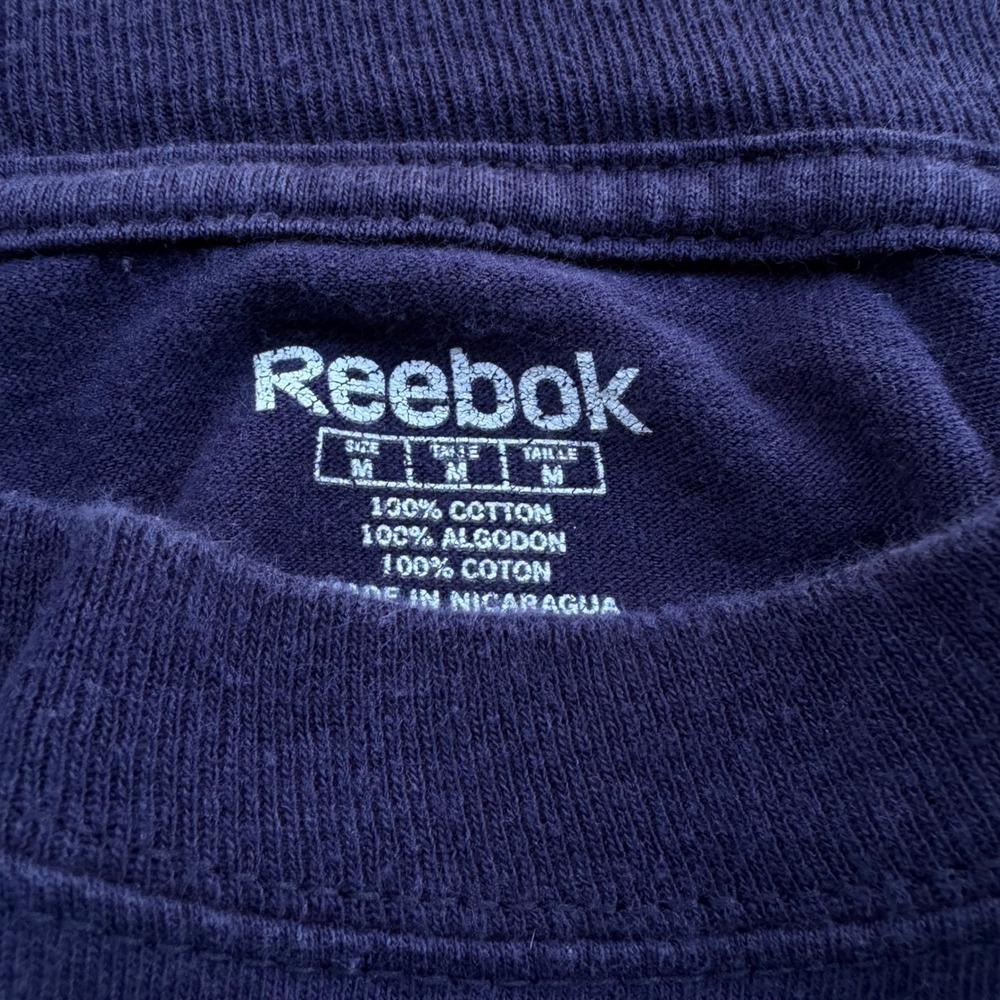 Vintage Y2K Reebok New England Patriots Sideline T-Shirt Navy Blue Size M f7 - Picture 4 of 8